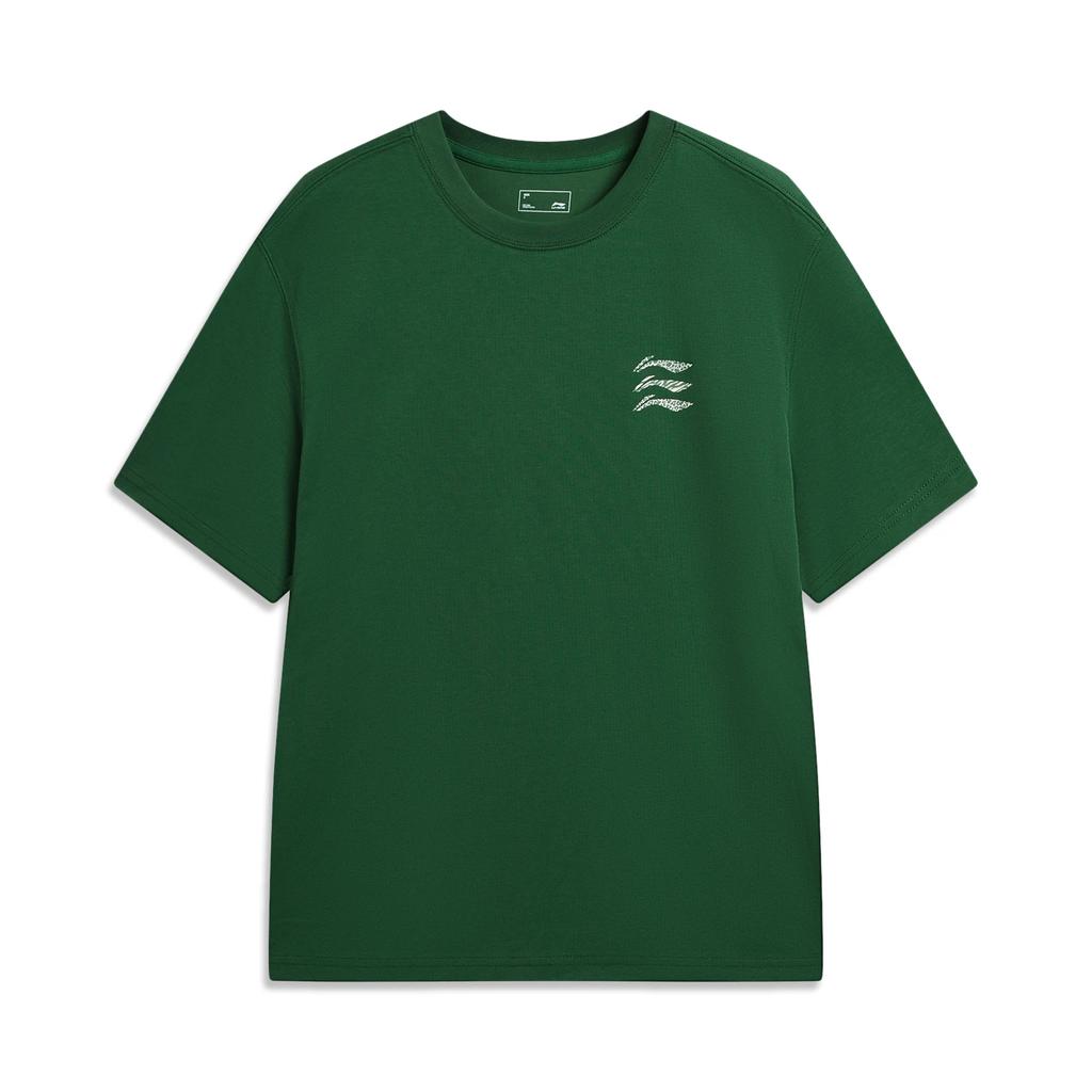 Li Ning Sports Lifestyle Series Simple Comfortable Pullover Round Neck Versatile Casual Loose Short Sleeve T-Shirt Men tops ATSW355-8