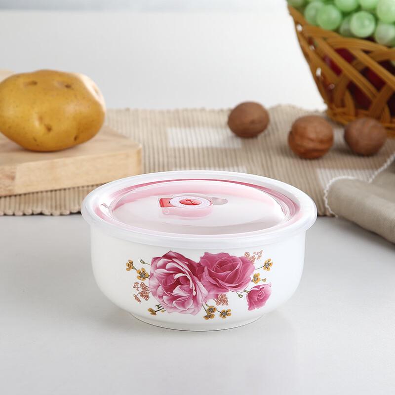 ZISIZ Romantic Spring 4-inch Enamel Steaming Bowl