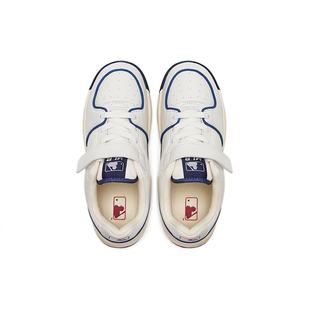 New MLB Anti Slip Wear Resistant Low Top Kids' Skateboarding Shoes White Kids' 7ASXCA33N-45WHS