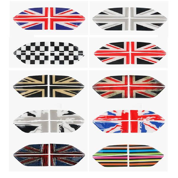 4Pcs/Set Union Jack Crystal Epoxy Side Fender Sticker Decals Decoration Car Styling For MINI Cooper F60 Countryman Accessories