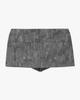 Yeolin Vintage Low Waist Mini Skirt (Charcoal)