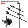 1Pcs New 55cm Rotating Microphone Stand Crossbar Arms Designed 3/8 Thread Mic Clip Cross Bar Adjustable Phone Holder