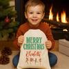 Personalized Santa Sack Merry Christmas Dancing Reindeer Christmas Gifts From Santa Claus Drawstring Gift Bag Christmas Stocking