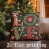 Home Decor Merry Christmas Decorative Pillow Covers Suitable For Sofa Bedroom Car Pillow Cover Cushion Rectangular Back Cushion