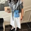Canvas bag women's summer new fashion niche design messenger bag popular bucket bag