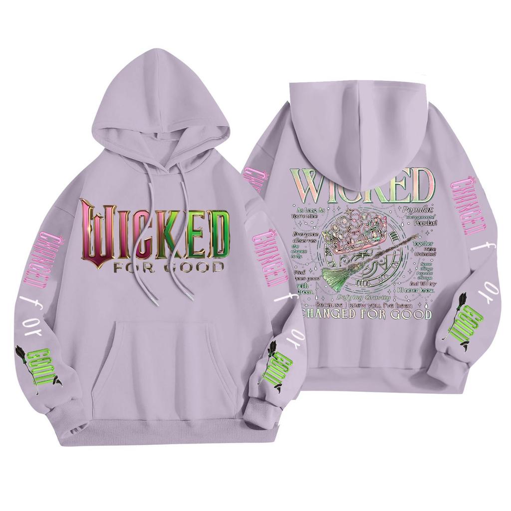 Women's Fashionable Casual Hooded Long Sleeved Printed Sweatshirt