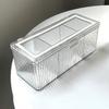Plastic Tea Bag Storage Box Transparent Dust-proof Straw Storage Box Large Capacity with Lid Cosmetic Storage Box Bedroom
