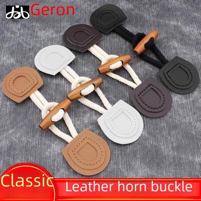 Leder Hornknebel Wollmantel Knopf Windjacke Pullover Jacke Gürtel Accessoires