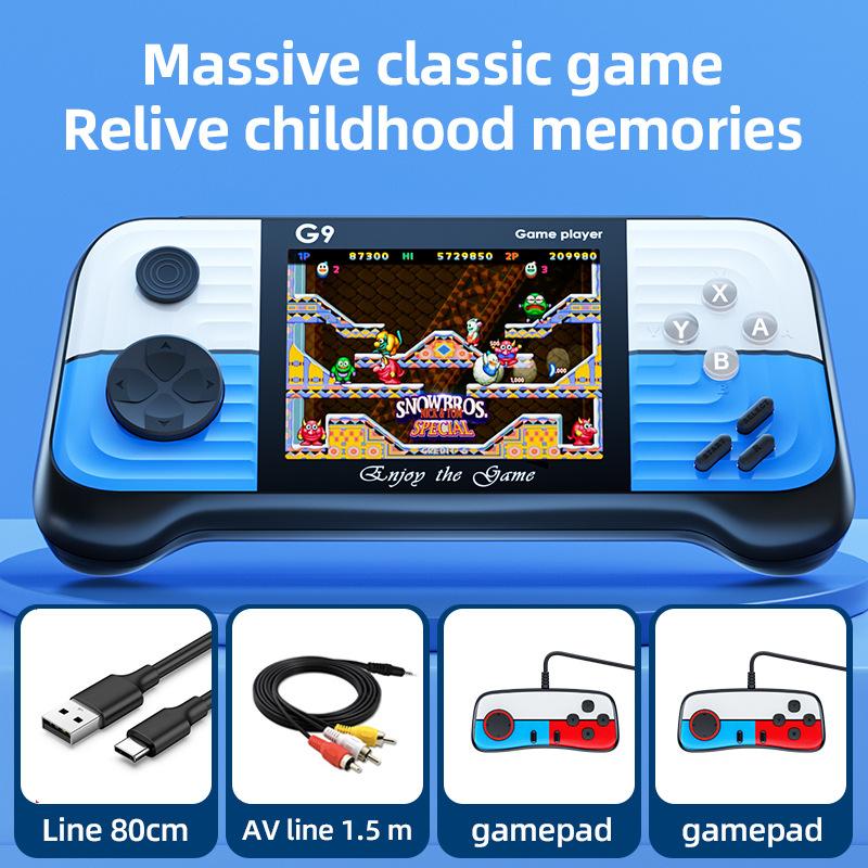 G9 3.0 inch Nostalgic Handheld Game Console 666 Free Games 8 bit Mini Portable Retro Game Player Machine Support TV Out Gamepads
