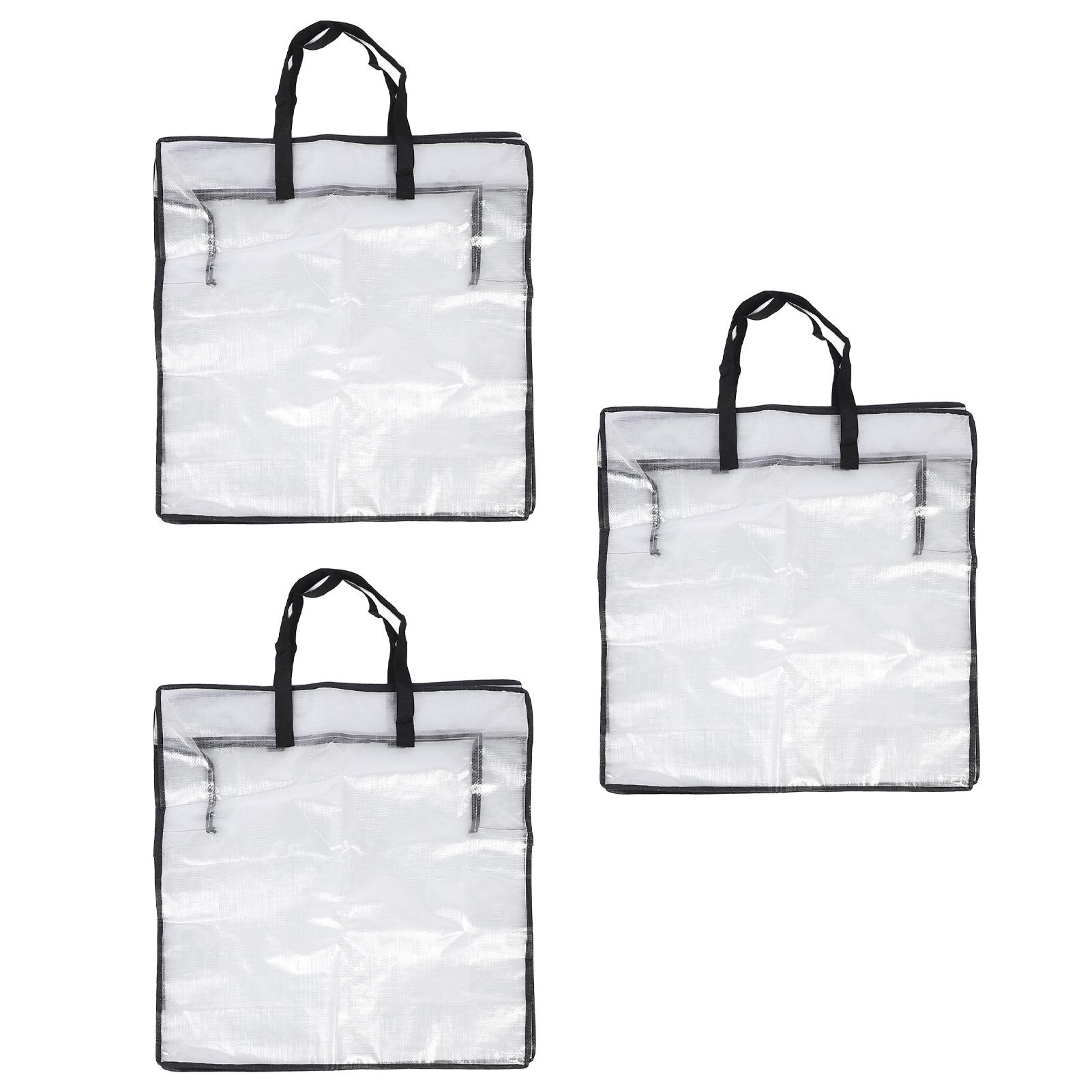 Набор из 3 прозрачных сумок для хранения венков на молнии многоцелевой органайзер для хранения гирлянд предотвращающий пыль 1960₽