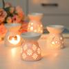 Ceramic Candle Holders Hollow Essential Oil Burners Home Burner Decor Incense Handicrafts Aroma Lamps X1R5