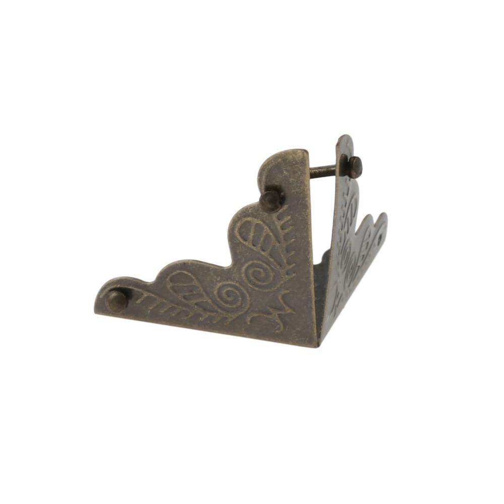 Screws Flower Pattern Classical Corner Foot Corner Protector Furniture Accessories Corner Bracket