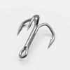 10Pcs Highly Strength Fishings Trebles Hook Brabed  Sharply Sea Fishings Hook Round Bend Trebles Bass Three Hook
