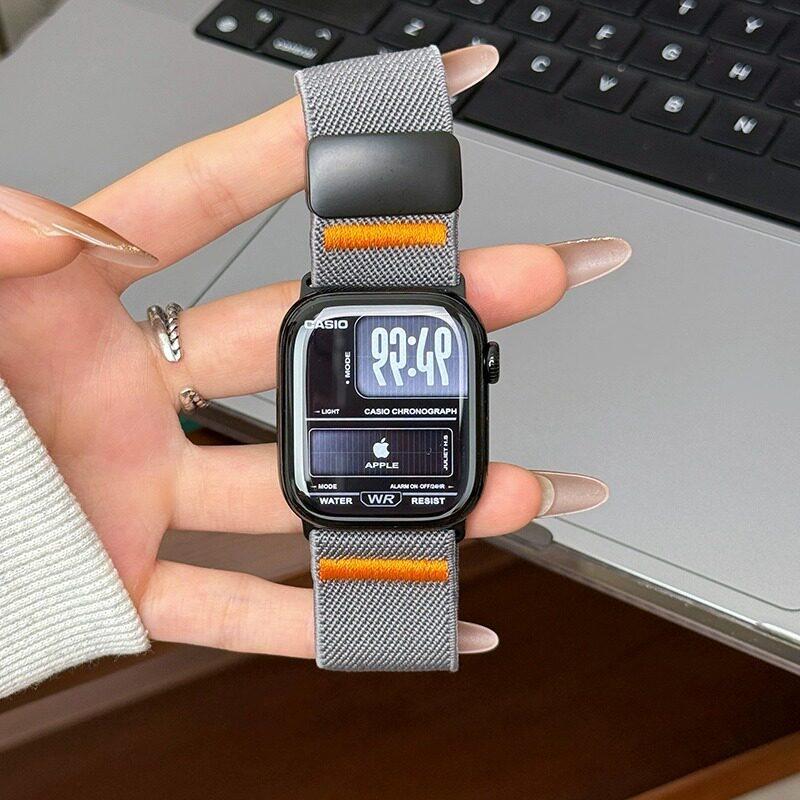 Cinturino E-Buckle Compatibile per Apple Watch Serie 6, 7, 8, 9, 10, 11 e ULTRA