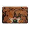 Whimsical Pumpkin Gnomes Welcome Halloween Doormat Non Slip Entrance Rug For Fall Harvest Holiday Home Decor Gift