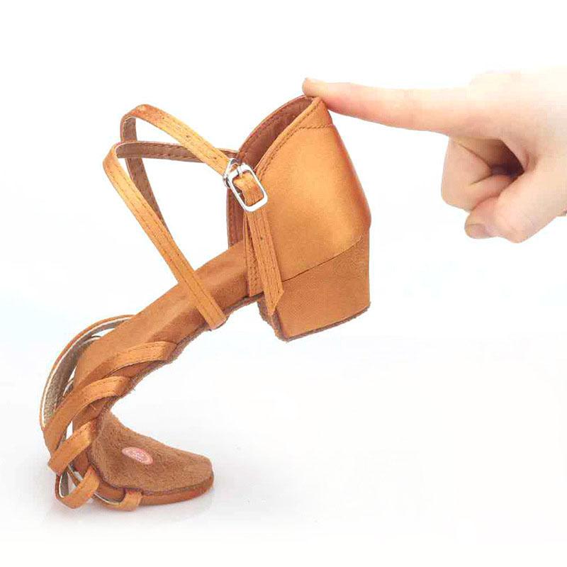 Satin Children Dancing Shoes Kids Latin Salsa Tango Ballroom Dance Shoes 3cm Low Heels Women's Girls Zapatos Baile Mujer