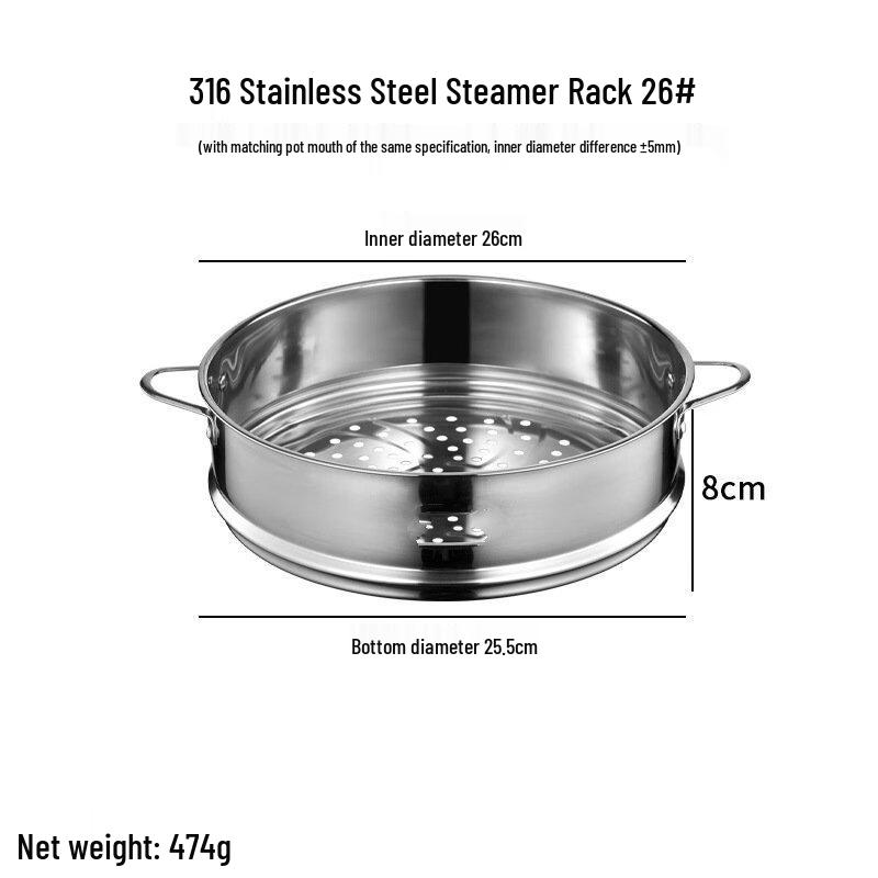 ZISIZ Foldable 304 Stainless Steel Steamer Rack
