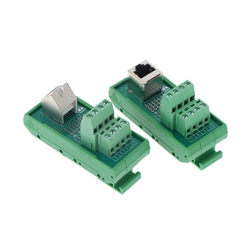 Rj45 Adapter Terminal Cat5E Cat6 Adapter Board Network Port Din35 Guide Rail Installation Accessories