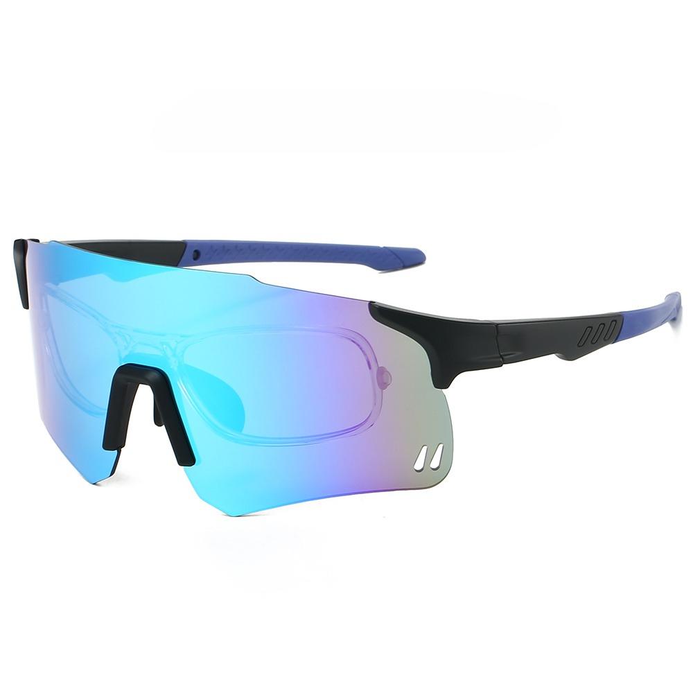 Rimless Sports Protective Sunglasses Men Fashion Mirror Outdoor Cycling Goggle New Women Anti-UV Windproof Shades