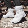 New Anti-splashing Snow Boots Men's and Women's Large-size Cotton Boots Winter Velvet Warm Cotton Shoes Outdoor Men's Shoes