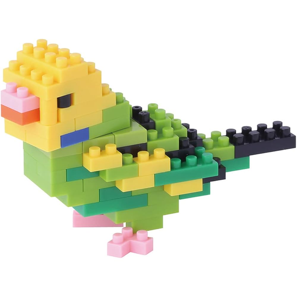 Kawada Nano Block Green Budgerigar Building Set NBC_167
