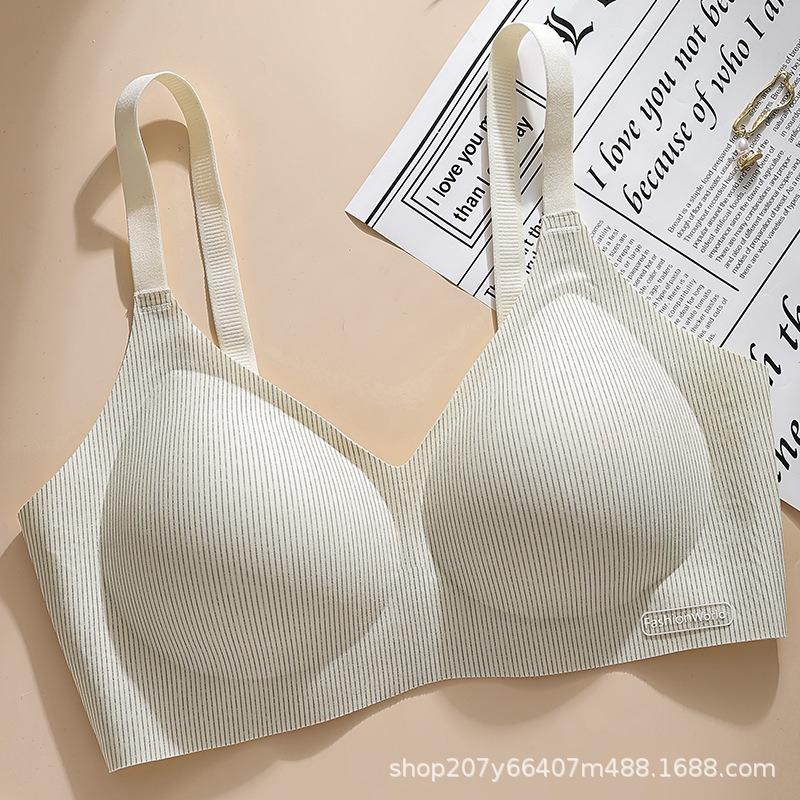 Women Seamless Wireless Thin Cup Comfortable Push Up Bra Anti Sagging Side Support