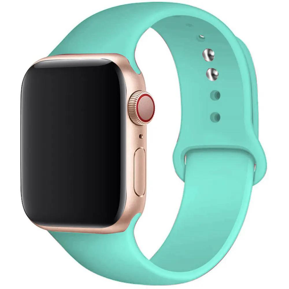 Silikonový řemínek pro Apple Watch 44mm 40mm 49mm 45mm 41mm 38mm 42mm Correa Belt Bracelet pro Apple Watch Series 9 8 7 6 5 3 SE Ultra 2