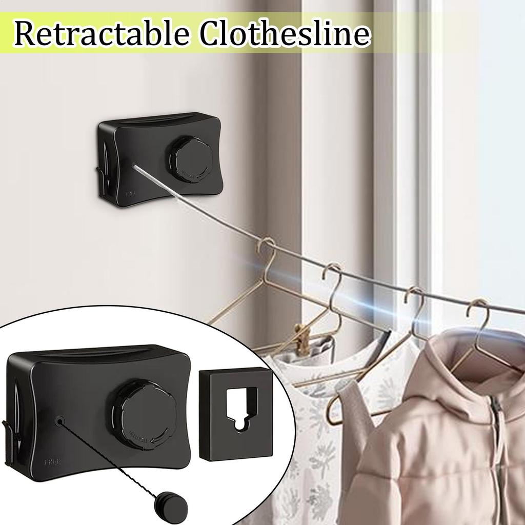 Retractable Clothesline Outdoor Wall Jackets Drying Lines Space-Saving Adjustable Clothesline For Backyard Bedroom Apartment