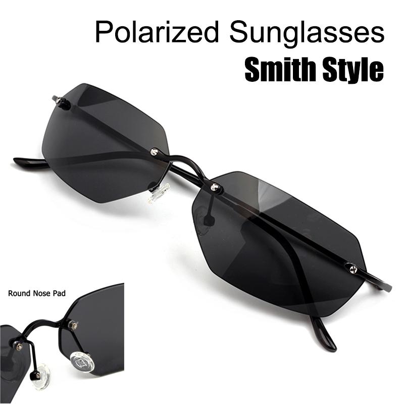 Cool The Matrix Neo Style Polarized titanium Sunglasses Ultralight Rimless Men Driving Brand Design Sun Glasses Oculos De So