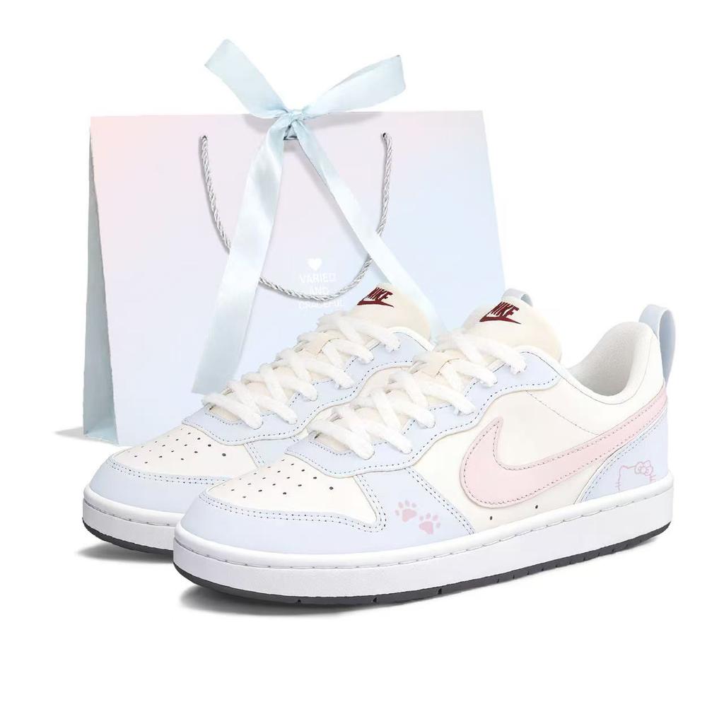 Nike Court Borough Maris Sal Sweetheart Leather Abrasion Resistant Slip Resistant Low top Skateboard Shoes Women's FV8120-141(Team1848--SBOX)