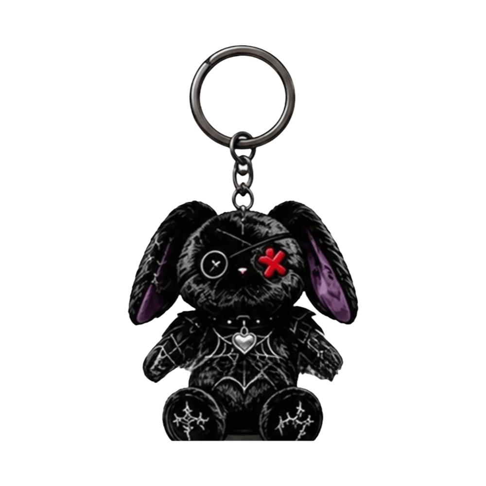 Halloweenový Gotický Kočičí Klíčenka 2D Plochý Koťátko Přívěsek Vtipný Zraněný Kočka Klíčenka Dekorace Tašky