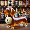 Funny French Bulldog Whiskey Bottle, Humor Novelty Decanter, Creative Gift, 250ml Clear Glass