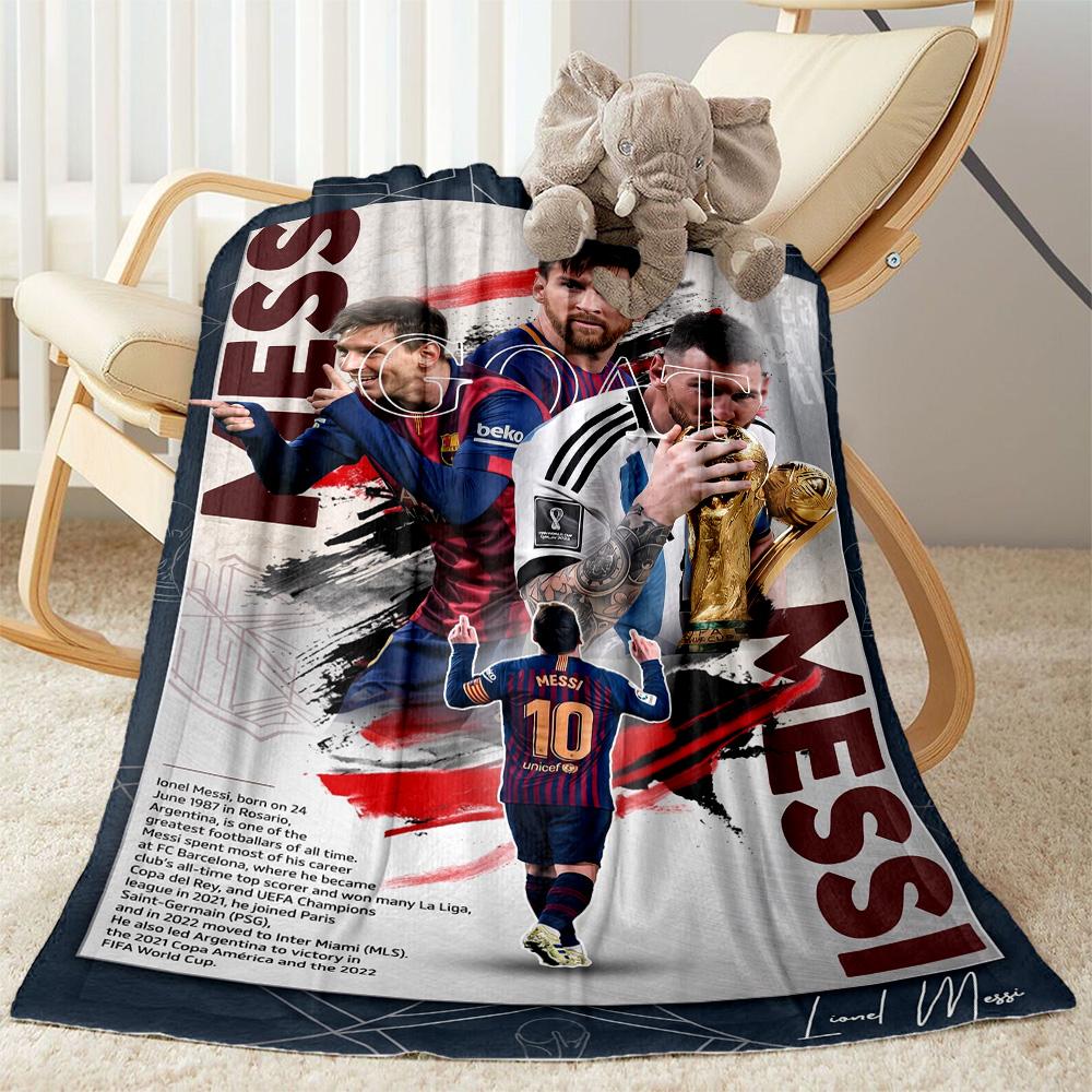 Messi 185 Blanket Ultra-Soft Great for Office Sofa Office Chair for All Seasons Stylish Decor Best Holiday Gift for Friends Family