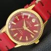 MONTRE HOMME SUISSE À REMONTAGE MANUEL VINTAGE RECONDITIONNÉE CADRAN COULEUR ROUGE a707337-1