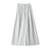 Women's Summer High-Waisted Retro Striped Wide-Leg Pants