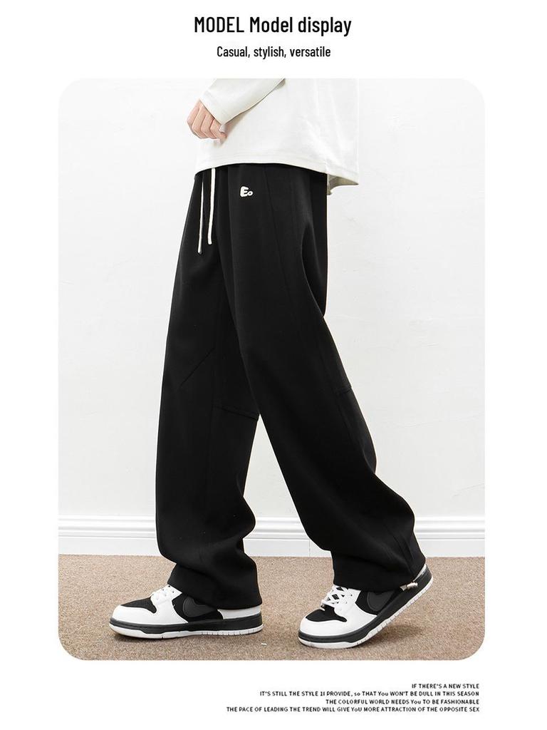 Men's Heavyweight Fleece-Lined Casual Sweatpants for Autumn & Winter