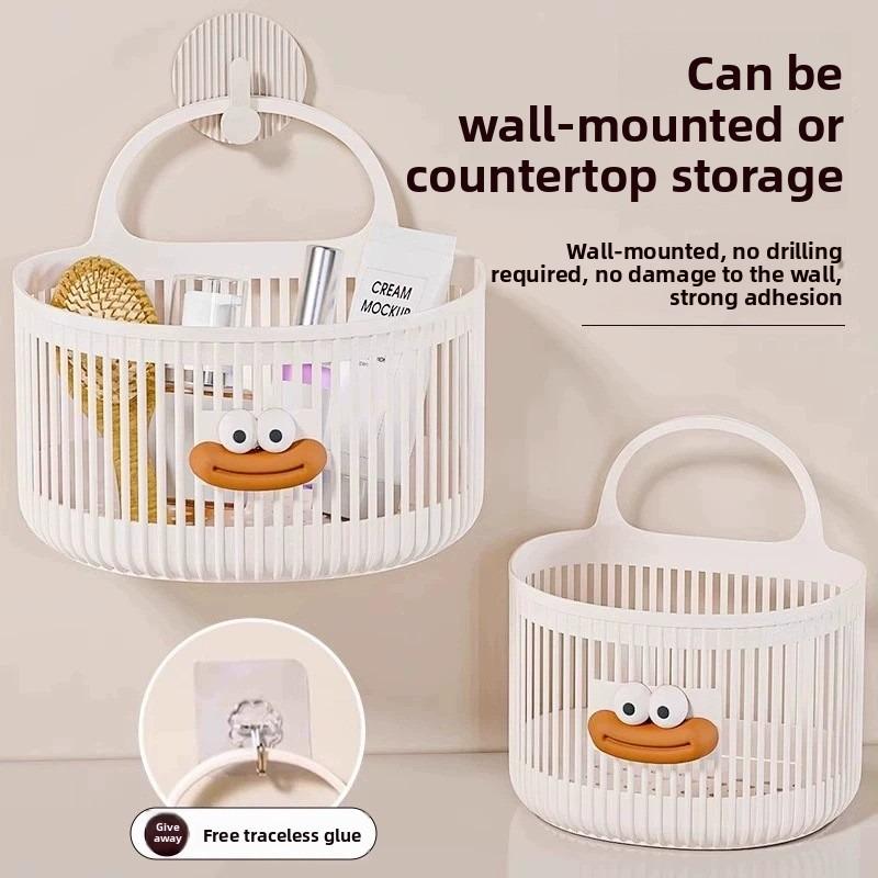 Multi-functional Small Hanging Basket for Bathroom and Toilet, Waste Face Towel Storage Basket, Bedside Wall-mounted Hanging Basket