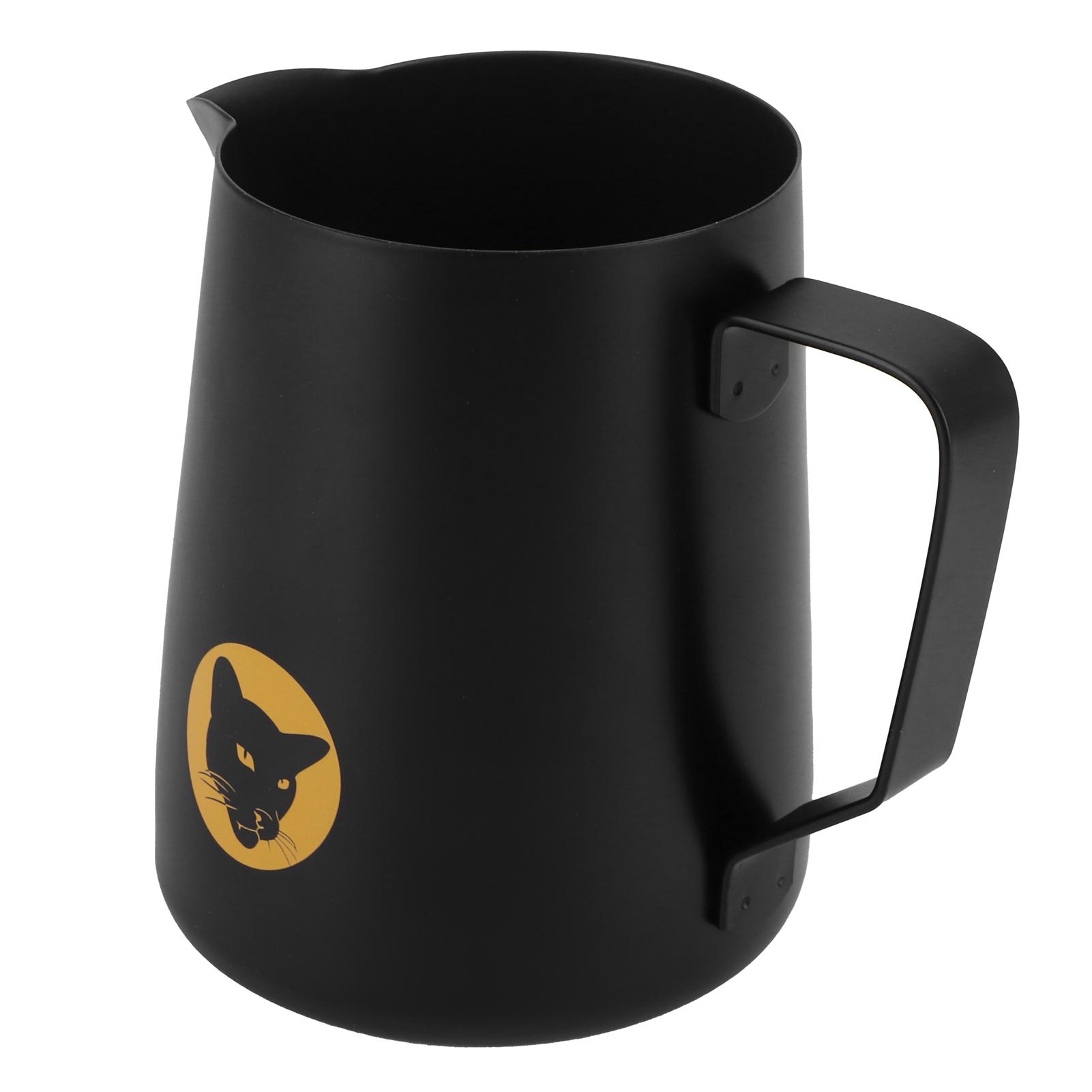 

600 мл кружка для кофе многоцелевая 304 нержавеющая сталь кувшин для вспенивания молока черный