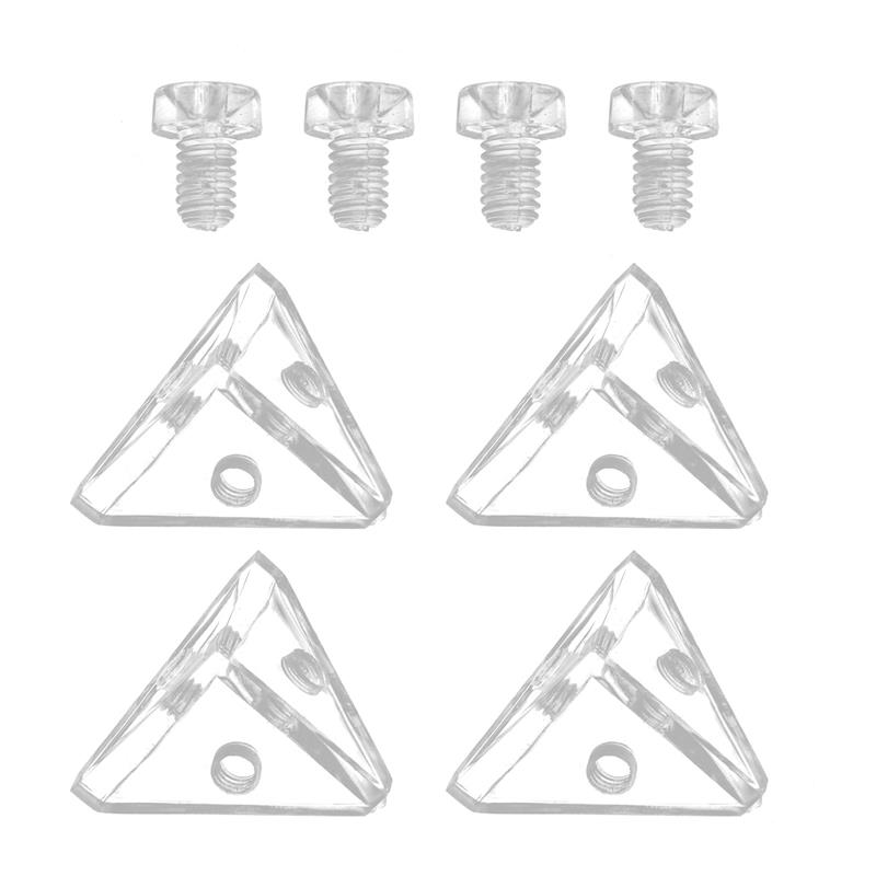 

4 Sets Crafts Jewelry Box Corner Braces Protector Acrylic Corner Bracket Acrylic Board Triangle Fixed Connector Corner Code 8 inch