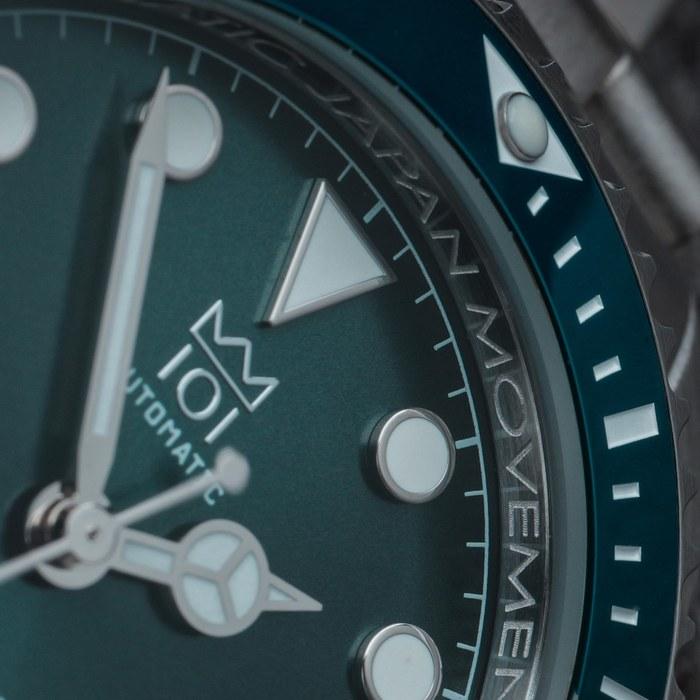 HYAKUICHI 101 Model.16N 38mm Automatic Divers Watch Ceramic Bezel No-Date Mechanical Watch Deep Aqua Hacking Function