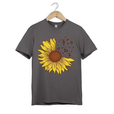 Sonnenblumen Noten T-Shirt Unisex Floral Musikalisch Grafik Geschenk T-Shirt für Natur