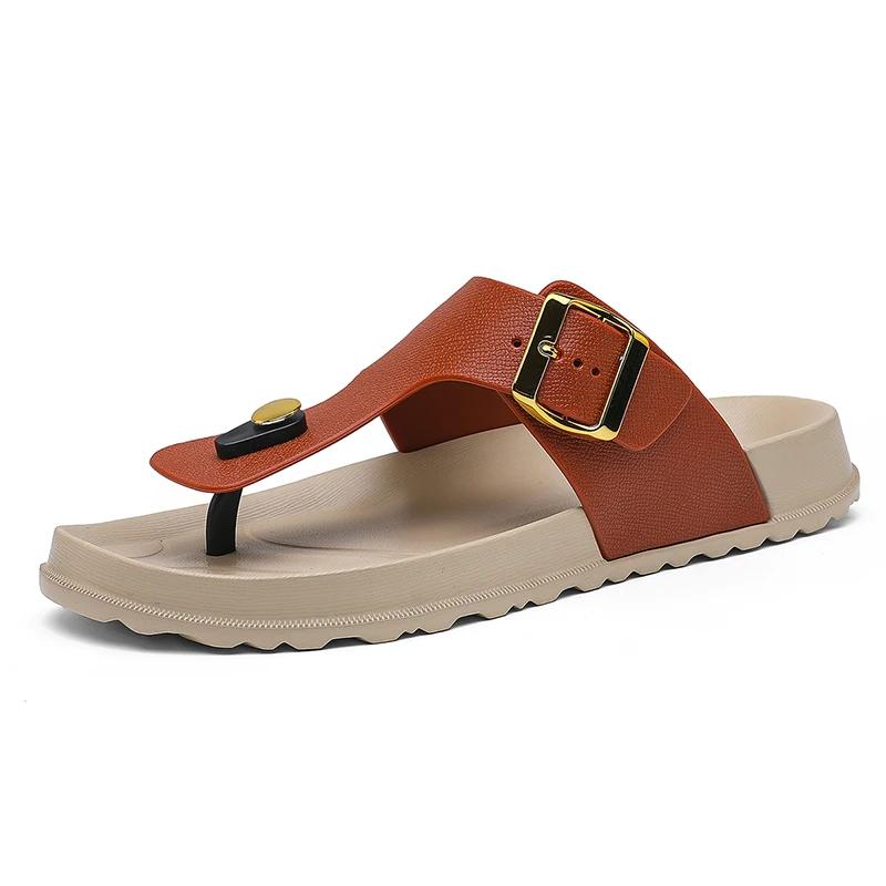 

Летние мужские шлепанцы, мягкая подошва, EVA, пляжные тапочки для мужчин, уличная платформа, повседневная обувь, домашние нескользящие тапочки для ванной 40