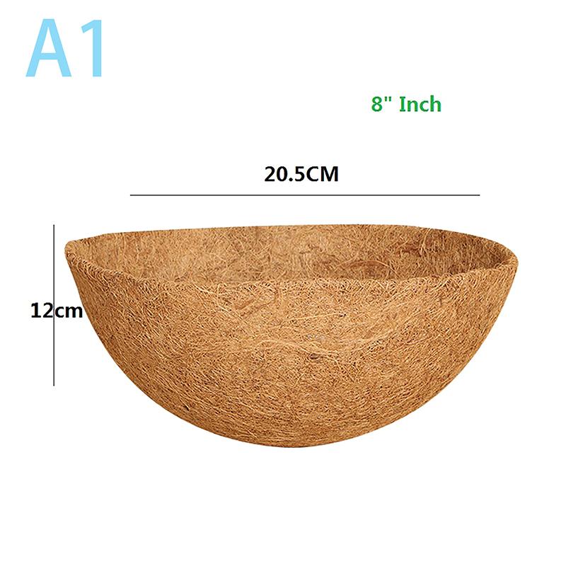 

8/10 дюймов Подвесной Подкладочный Корзинный Вкладыш Уличные Круглые Кокосовые Вкладыши Для Кашпо Натуральный Кокосовый Запасной Вкладыш Для Корзины