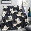 Star Puppy and Kitten Print Flannel Blanket,High Quality Comfortable for All Seasons,Home Decor,Warmth and Comfort,Perfect for Christmas Gifts