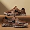 Fashion Classic Leathe Summer Casual Shoes Business Men's Hollow Out Sandals Quick Dry Wading Aqua Shoes Breathable Male Beach Sneakers