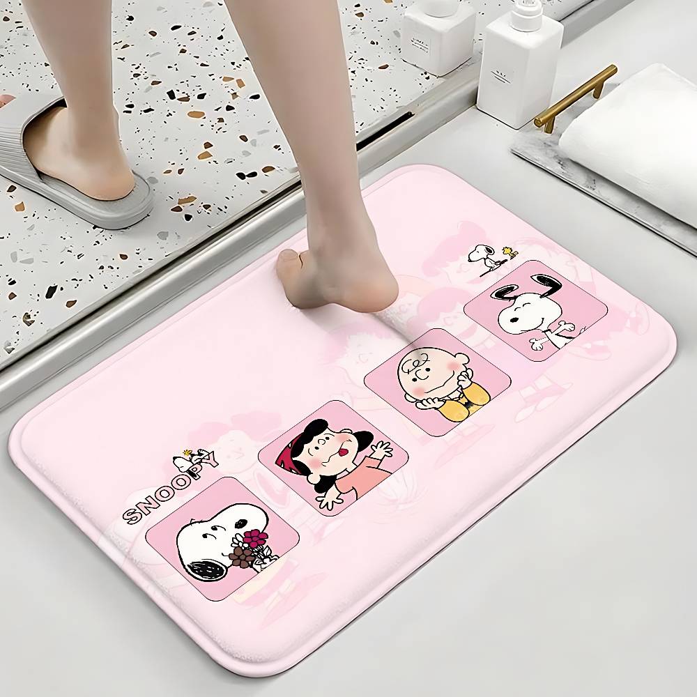 Cute S-Snoopy-S Floor Mats Home Laundry Rug Carpet For Living Room Decor Lounge Area Anti-slip Foot Mat Entrance Doormat