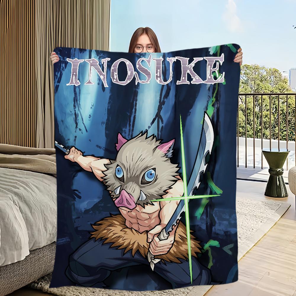 classic anime art cool hot Flannel warm soft plush blanket I-Inosuke H-Hashibira sofa living room hogar bedroom travel gift home