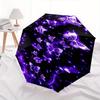 Butterfly, Sparkle Automatic Folding Umbrella  8 Ribs, Durable Iron Frame, Bright Color Pattern Compact Travel Umbrella, Suitable for Outdoo
