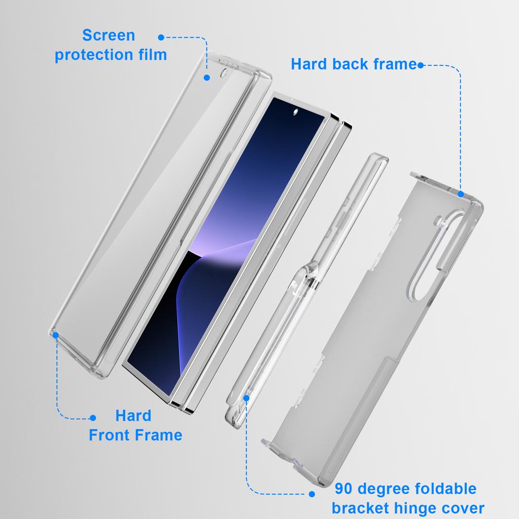 GW181 For Samsung Galaxy Z Fold6 5G Case Pattern Design Hard PC Kickstand Phone Cover