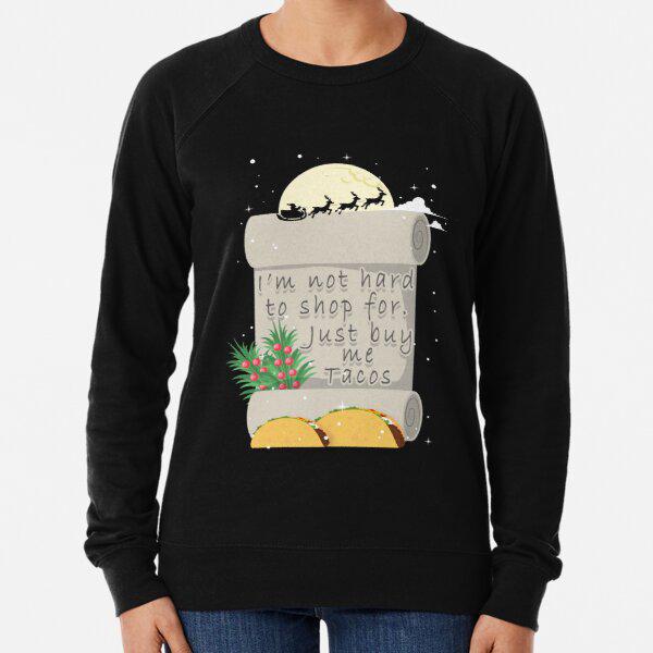 Black Women Sweatshirt Christmas Taco 